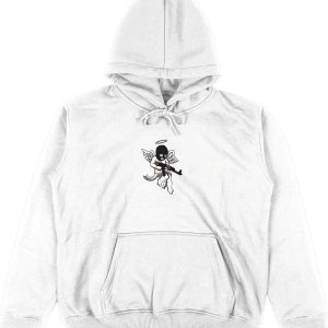 Pressure Beyaz Oversize Unisex Kapüşonlu Sweatshirt Hoodie