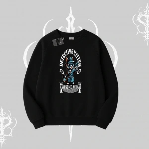 ProCATstinator Kedi Baskılı Kapşonlu Sweatshirt