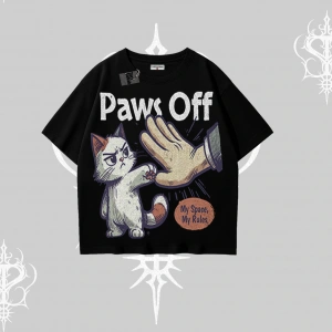 ProCATstinator Kedi Baskılı Kayık Yaka Tshirt