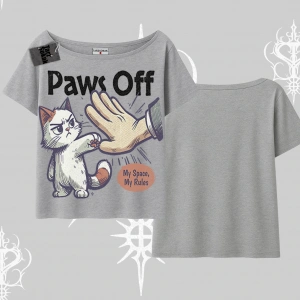 ProCATstinator Kedi Baskılı Oversize Crop Tshirt