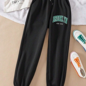 Qutie Harfli Grafik Büzgülü Bel Eşofman Altı