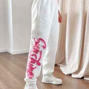 Qutie Letter Graphic Elastic Waist 4 Mevsim Eşofman