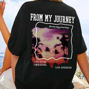 Qutie Sloganlı Grafik Düşük Omuz Tişört