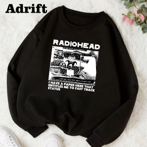 Radiohead Köstebek Sokak Trend Tasarım Harajuku/Gotik Beyaz