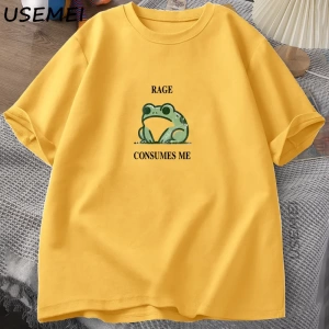 Rage Beni Tüketiyor Kurbağa Vintage T Shirt Erkek Kadın Tee Doğa Sevgilisi Aptal Kurbağa Retr 2820
