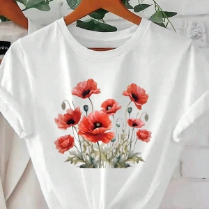 Rahat Çok Yönlü Minimalist Düz Renk Yuvarlak Yaka Kısa Kollu Tişört