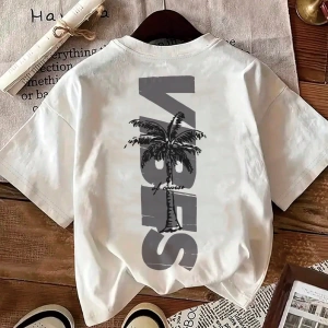 Rahat Çok Yönlü Minimalist Düz Renk Yuvarlak Yaka Kısa Kollu Tişört