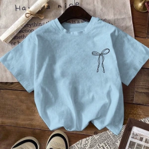 Rahat Çok Yönlü Minimalist Düz Renk Yuvarlak Yaka Kısa Kollu Tişört