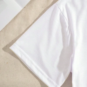 Rahat Çok Yönlü Minimalist Düz Renk Yuvarlak Yaka Kısa Kollu Tişört