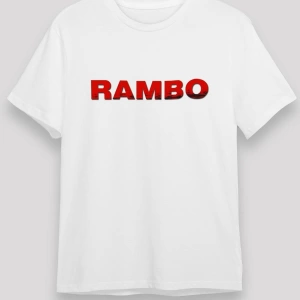 Rambo Beyaz Unisex Tişört T-Shirt