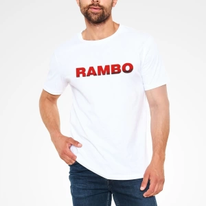 Rambo Beyaz Unisex Tişört T-Shirt