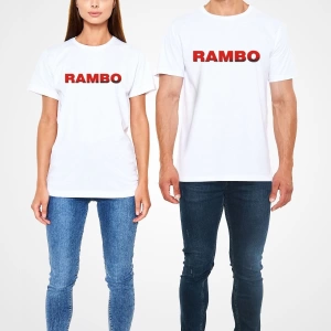 Rambo Beyaz Unisex Tişört T-Shirt