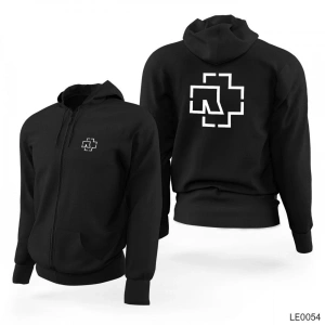 Rammstein Fermuarlı Kapşonlu Sweatshirt 12946