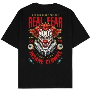 Real Fear Siyah Oversize Unisex T-shirt