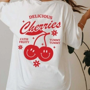 Red Cherry Bomb Oversize Unisex