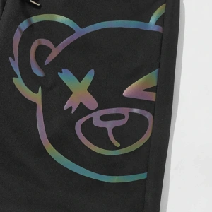 Reflective Cartoon Graphic Drawstring Waist Pants