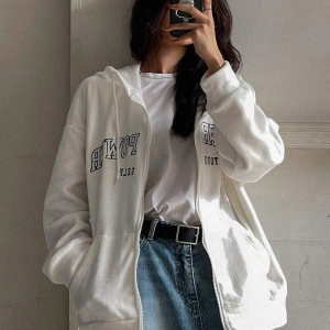 Relax&Basic----Ünisex Basic Slim Fit Kapüşonlu Fermuarlı Cepli Sweatshirt Bej Bej