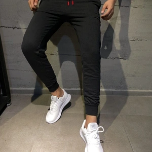 Relax family xf Erkek Siyah Yazlık Slim Fit Dar Kesim Jogger Eşofman Altı RLX044513