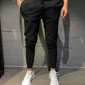 Relax family xf Erkek Siyah Yazlık Slim Fit Dar Kesim Jogger Eşofman Altı RLX044513