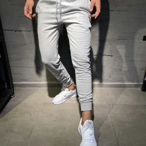 Relax family xf Erkek Yazlık Gri Eşofman Altı Jogger Dar Paça Pamuklu Slim Fit RLX044513