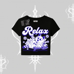 Relax Kedi Baskılı Babby Tee Tshirt