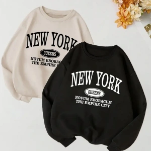 Renkli Biskilet Yaka Sweatshirt Çift Sevgili Kombinleri Couple Clothing