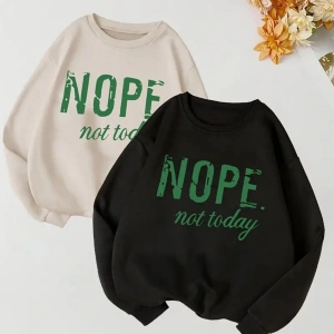 Renkli Biskilet Yaka Sweatshirt Çift Sevgili Kombinleri Couple Clothing