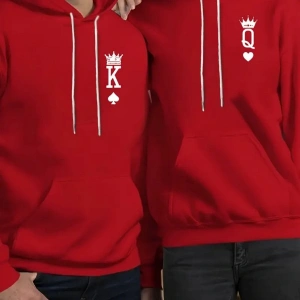Renkli Kapşonlu Sweatshirt Çift Sevgili Kombinleri Couple Clothing