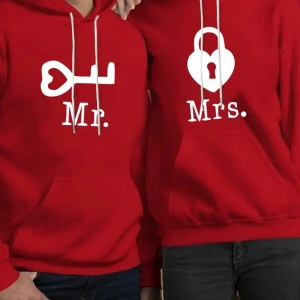 Renkli Kapşonlu Sweatshirt Çift Sevgili Kombinleri Couple Clothing