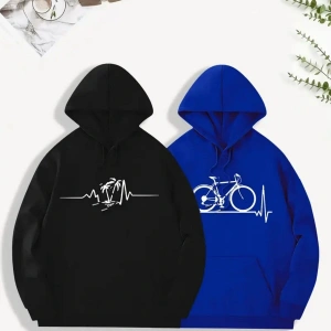 Renkli Kapşonlu Sweatshirt Çift Sevgili Kombinleri Couple Clothing