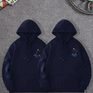 Renkli Kapşonlu Sweatshirt Çift Sevgili Kombinleri Couple Clothing