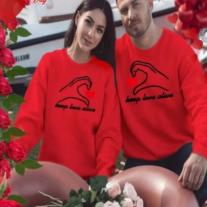 Renkli Kapşonlu Sweatshirt Çift Sevgili Kombinleri Couple Clothing