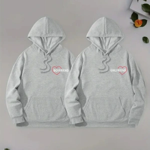 Renkli Kapşonlu Sweatshirt Çift Sevgili Kombinleri Couple Clothing