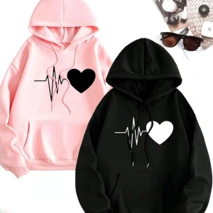 Renkli Kapşonlu Sweatshirt Çift Sevgili Kombinleri Couple Clothing