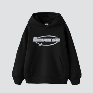 Reverse Taş Baskılı Oversize Unisex Beyaz