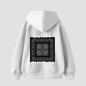 Rhythm Bandana Baskılı Oversize Unisex Beyaz