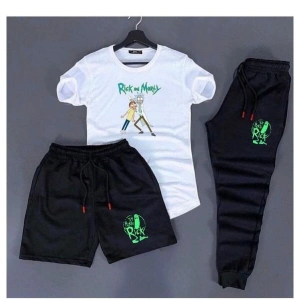 RİCK AYAKTA BASKI UNİSEX 3LÜ KOMBİN