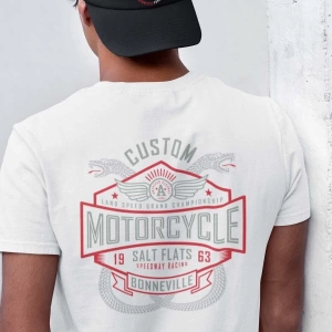Ride or Die Motorsiklet Chopper Custom Kaligrafi Tipografi Süprem Pamuklu Tişört BRL-TS-0200