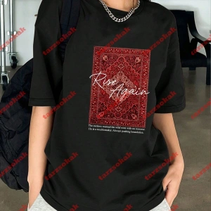 Rise Again Baskılı Oversize Unisex Beyaz