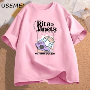 Rita ve Janetin Sürüş Okulu T Shirt Kadın Erkek Komik Grpahic T Shirt Okula Dönüş Tee Gömlek 2961