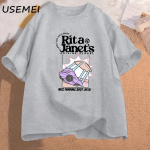 Rita ve Janetin Sürüş Okulu T Shirt Kadın Erkek Komik Grpahic T Shirt Okula Dönüş Tee Gömlek 2961