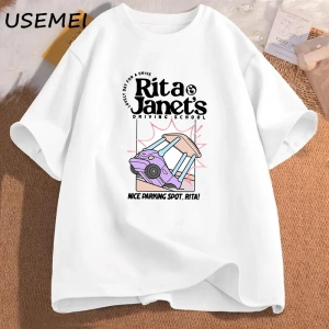 Rita ve Janetin Sürüş Okulu T Shirt Kadın Erkek Komik Grpahic T Shirt Okula Dönüş Tee Gömlek 2961