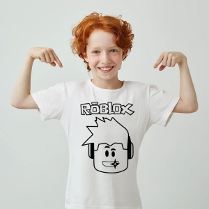 Roblox Baskılı Unisex Çocuk Tişört H07