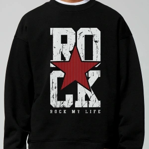 Rock Oversize Siyah Sweatshirt Tarzsokak196