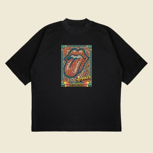 Rolling Stone Seattle Baskılı Oversize Unisex Pamuklu Nefes Alan Kalın Kumaşlı