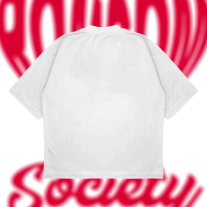 Romcom Society Baskılı Oversize Unisex Pamuklu Nefes Alan Kalın Kumaşlı