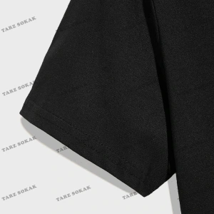 ROMWE Hazırlık Erkek Sloganı Karikatür Ayı Grafikli Tişört ve İpli Şort