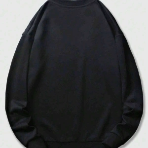 ROMWE Street Life Guys Mushroom And Slogan Graphic Sweatshirt Siyah