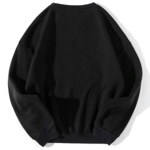 ROMWE X doppaintid Grunge Punk Letter Skull Graphic Sweatshirt Siyah