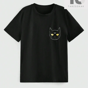 Rosie Karikatür Yazılı Baskılı Kısa Kollu Tişört